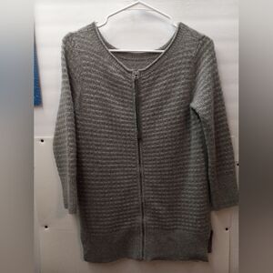 Club Monaco 100% Cashmere Old Money Minimalist Waffle Knit Casual Sweater Layer